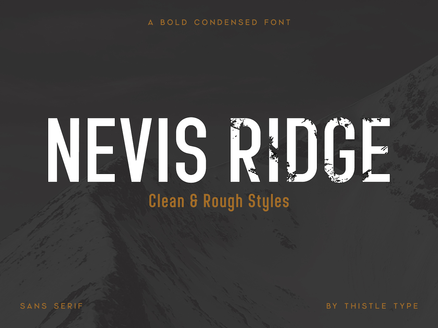 Nevis Ridge Nevis Ridge: A Condensed Display Font • Perfect for Logos, Branding and Packaging