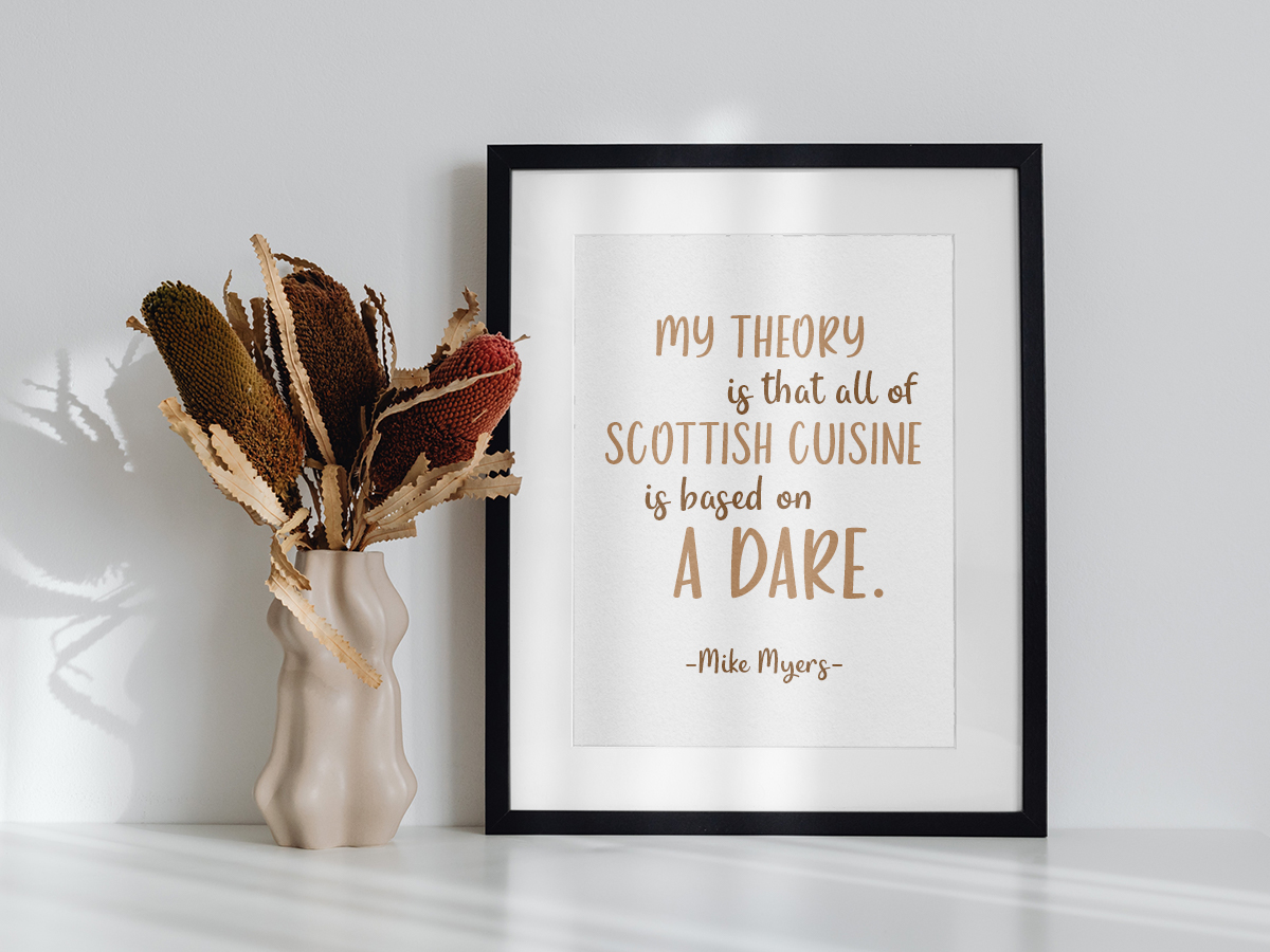 A Quote using Whisky Fudge A quote using Whisky Fudge - a brush script font