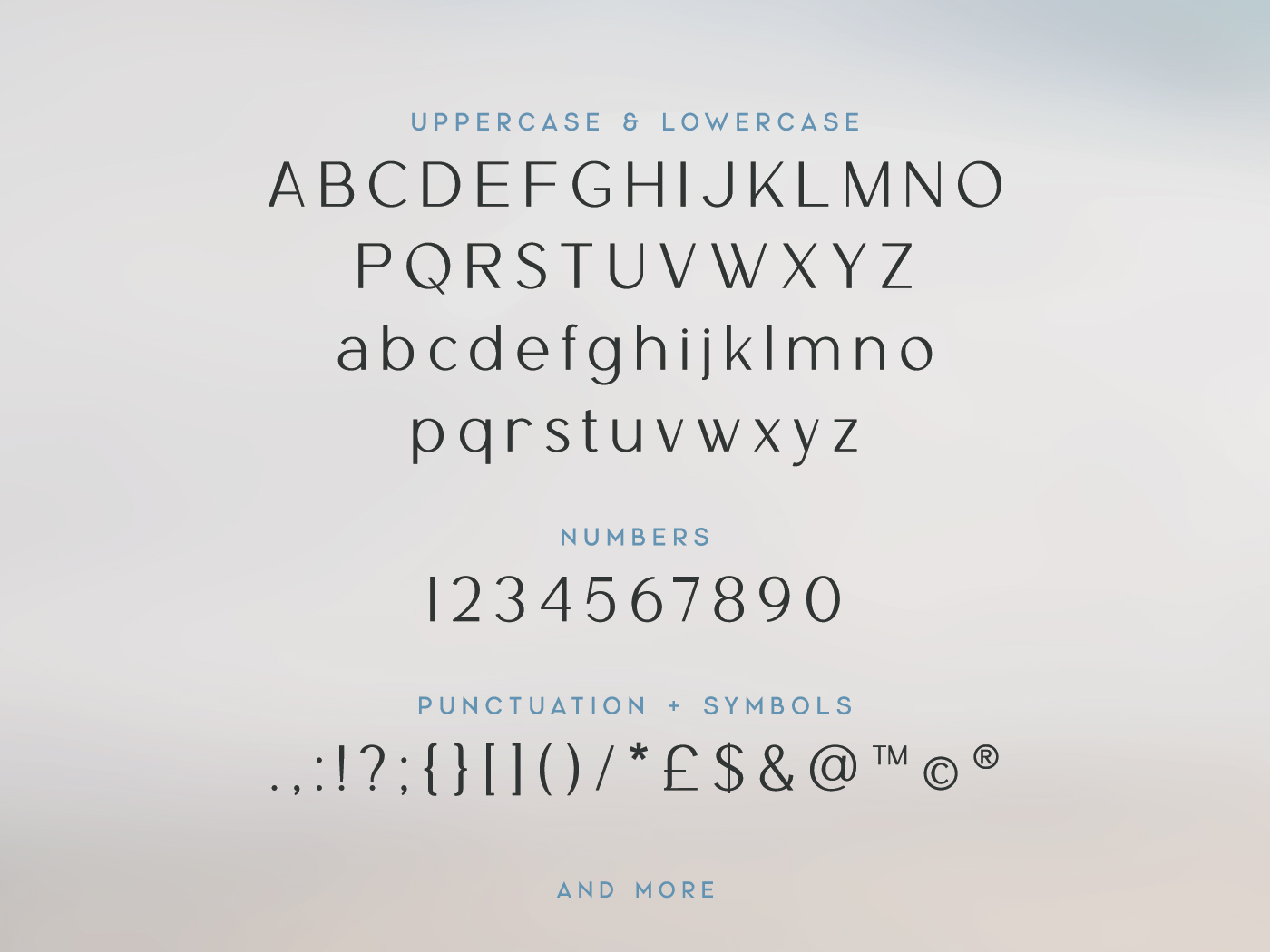 Tiree Font Family: The Letters Tiree Font Family: The Letters